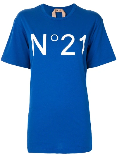 N°21 Logo Print Oversized T-shirt In Red