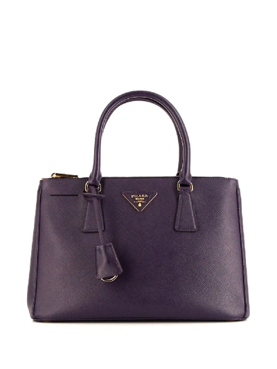 Pre-owned Prada 2010s Medium Galleria Tote Bag In Purple