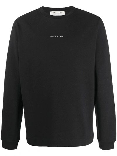 Alyx Logo Print Crewneck Sweatshirt In Black