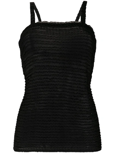 Missoni Ruched Fitted Vest In Black