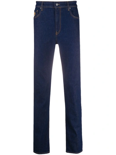 Moschino Teddy Bear Patch Jeans In Blue