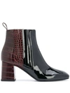 POLLINI TWO-TONE ANKLE BOOTS