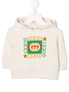 Gucci White Sweatshirt With Frontal Print In White