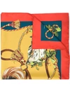 DOLCE & GABBANA PHEASANT PRINT SILK SCARF