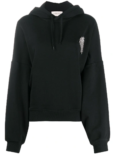 Alexandre Vauthier Crystal-embellished Hoodie In Black