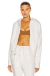 Nili Lotan Callie Cotton-jersey Hoodie In Neutrals