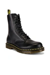 Dr. Martens' 1460 Faux Fur Lined Grizzly Leather Lace Up Boots In Black