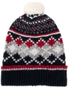 THOM BROWNE SEASONAL FAIR ISLE HAT,FKH033A-00278