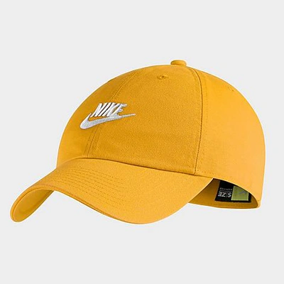 Nike Sportswear Heritage86 Futura Washed Adjustable Back Hat In Yellow