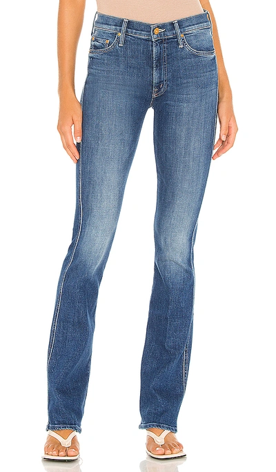 Mother High Waisted Rider Skimp Jeans In Blue