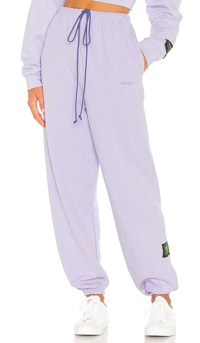 Danzy Classic Sweatsuit Collection Trouser In Lilac