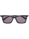 Balenciaga Rim Rectangular-frame Sunglasses In Black