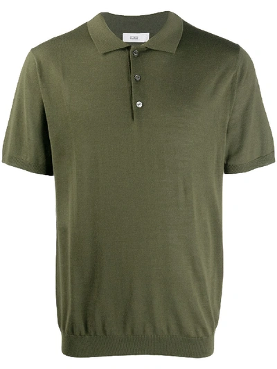 Closed Short Sleeve Wool Polo Shirt In Green