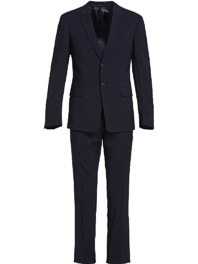 Prada Wool And Mohair Suit In Blue