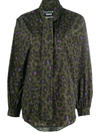 BOUTIQUE MOSCHINO LEOPARD-PRINT TIED-NECK BLOUSE