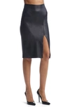 COMMANDO PERFECT FAUX LEATHER SIDE SLIT SKIRT,SK11