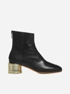 MM6 MAISON MARGIELA TIN CAN LEATHER ANKLE BOOTS