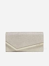 Jimmy Choo Emmie Glitter Leather Clutch Bag