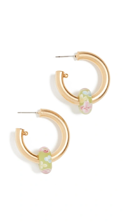 Brinker & Eliza Jelly Hoops In Lime/lime