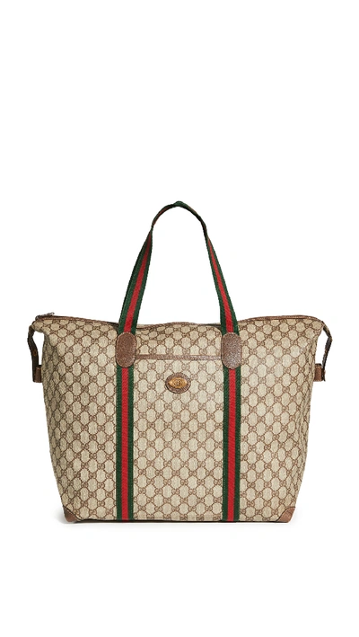 Pre-owned Gucci Weekender Bag In Brown