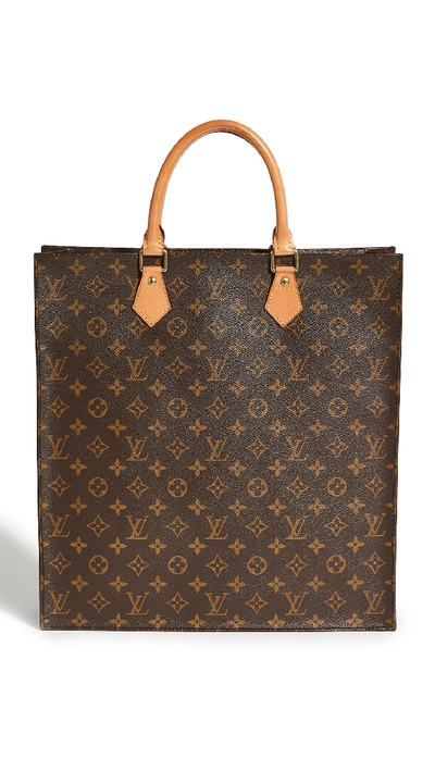 Pre-owned Louis Vuitton Monogram Sac Plat Bag In Brown