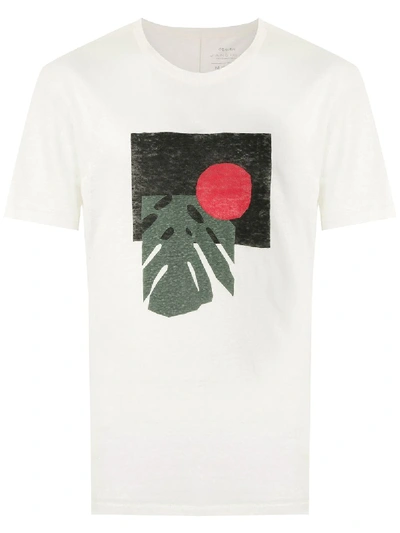 Osklen 'collage Terraço' T-shirt Aus Leinen In White