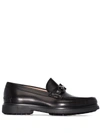 Ferragamo Ready Gancini-plaque Loafers In Black