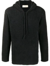 MAISON FLANEUR SMILE INTARSIA KNITTED HOODIE