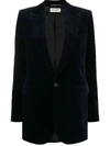 SAINT LAURENT VELVET PEAK LAPEL BLAZER