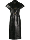 BOTTEGA VENETA LEATHER SHIRT DRESS