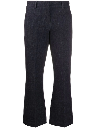 Circolo 1901 Flared Cropped Trousers In Blue