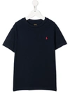 Polo Ralph Lauren Teen Embroidered Logo T-shirt In Blue
