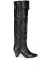 Isabel Marant Elita Leather Knee-high Boot In Black