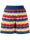 M MISSONI EMBROIDERED COLOUR-BLOCK SHORTS