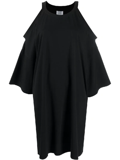Vetements Cut-detail Flared Dress In Black