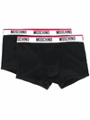 MOSCHINO UNDERWEAR MOSCHINO MEN'S BLACK COTTON BOXER,A475181190555 XS