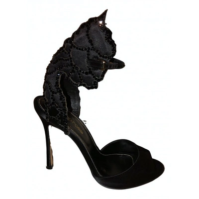 Pre-owned Sergio Rossi Sandal In Black