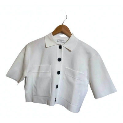 Pre-owned Sandro Spring Summer 2019 White Linen  Top