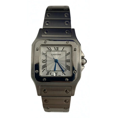 Pre-owned Cartier Santos Galbée Watch In Grey