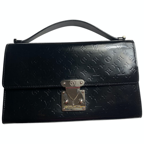 Pre-Owned Louis Vuitton Monceau Black Patent Leather Clutch Bag | ModeSens