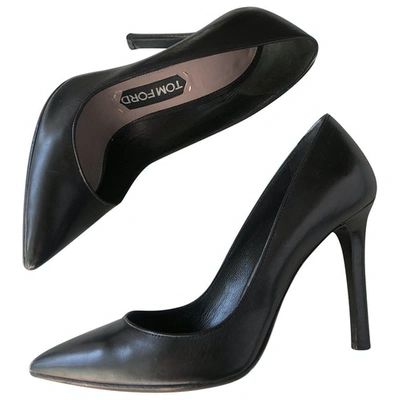 Pre-owned Tom Ford Leather Heels In Black