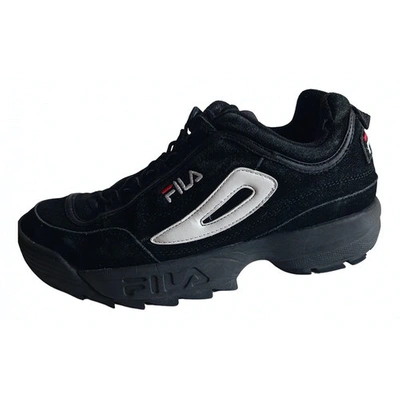 Pre-owned Fila Black Suede Trainers