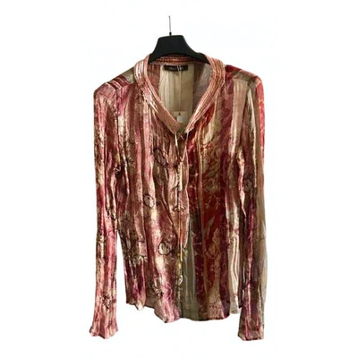 Pre-owned Roberto Cavalli Silk Blouse In Multicolour