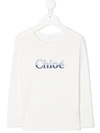 CHLOÉ LONG SLEEVE COTTON T-SHIRT