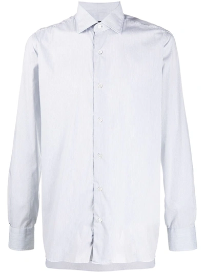 Barba Pinstripe Shirt In Bianco