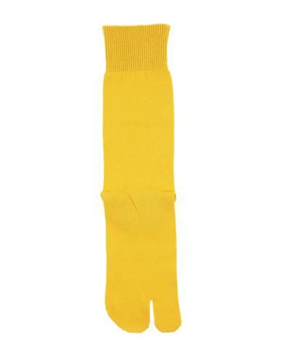 Maison Margiela Short Socks In Yellow