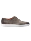 Santoni Lace-up Suede Shoes In Grey
