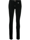 Philipp Plein Skull Button Jeggings In Black In Black