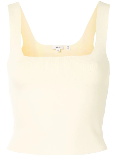 A.l.c Cropped Tank Top In Yellow