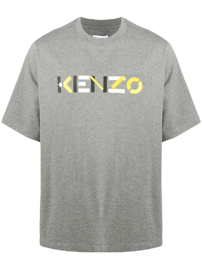 Kenzo Logo-printed T-shirt In Grey